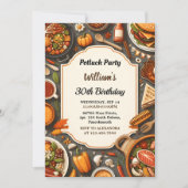 Grillen Taco Koch Soup Potluck Party 40. Geburtsta Einladung (Vorderseite)