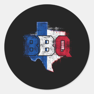 Grillen Texas Grill Rauchen Byrbecue Meat Cook Runder Aufkleber