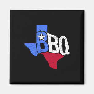 Grillen Texas Staatsflagge und Byrbecker Karte Magnet