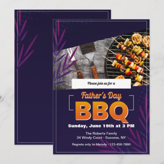 GRILLEN Time Einladung (Vorne/Hinten)