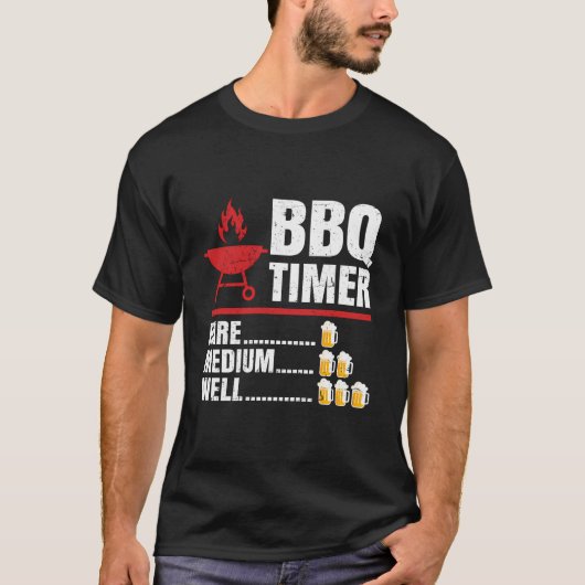 Grillen Timer Barbecue Funny Grill Gift Grill T-Shirt (Vorderseite)