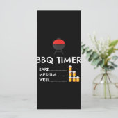 GRILLEN Timer Barbecue Funny Grill Grillgeschenk Menükarte (Stehend Vorderseite)