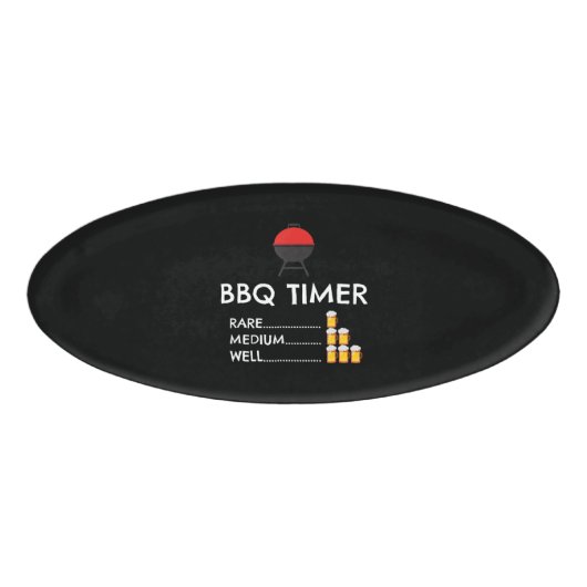 GRILLEN Timer Barbecue Funny Grill Grillgeschenk Namenschild (Vorderseite)