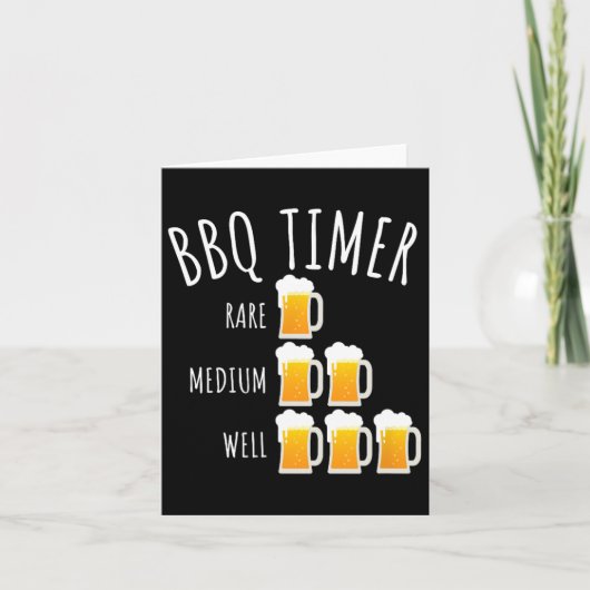 Grillen Timer Beer Drink Funny Grilling Karte (Vorderseite)