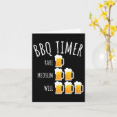 Grillen Timer Beer Drink Funny Grilling Karte (Gelbe Blume)