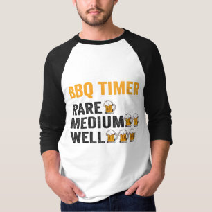 GRILLEN Timer Beer trinkt Funny Grilling Vater Ges T-Shirt