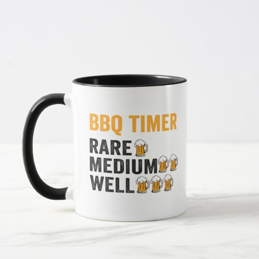 GRILLEN Timer Beer trinkt Funny Grilling Vater Ges Tasse (Links)