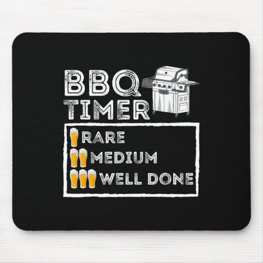 Grillen Timer - Funny Grillen Smoker Byrbecue Gril Mousepad (Vorne)