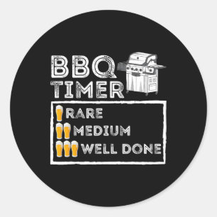 Grillen Timer - Funny Grillen Smoker Byrbecue Gril Runder Aufkleber