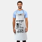 GRILLEN über das Bier der personalisierten Koch Schürze (Getragen)