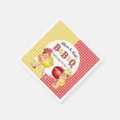 Grillen über das Geschlecht Rot-Gelb-Gingham-Baby  Serviette (Ecke)