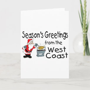 GRILLEN über die Westküste Feiertagskarte