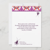 Grillen und Blume Lila Rot Einladung (Vorderseite)