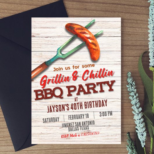 Grillen und Chillen - Barbeque Einladung