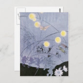 Grillen und Frösche machen Nachtmusik Postkarte (Vorne/Hinten)