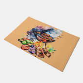 GRILLEN und Grill Fußmatte (Schrägansicht)