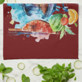 GRILLEN und Grill Geschirrtuch (Gefaltet)