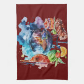 GRILLEN und Grill Geschirrtuch (Vertikal)