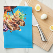 GRILLEN und Grill Geschirrtuch (Viertel Falte)