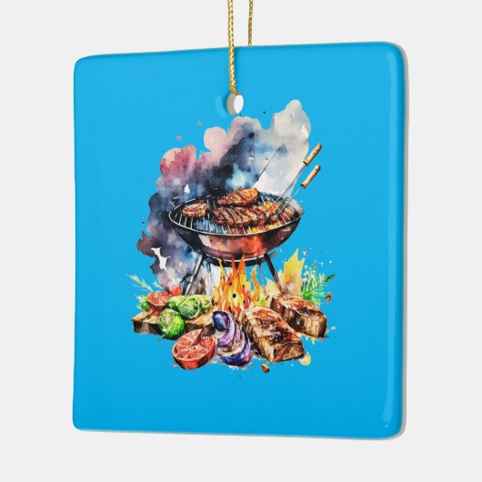 GRILLEN und Grill Keramikornament (Links)