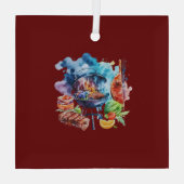 GRILLEN und Grill Ornament Aus Glas (Rückseite)