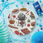 Grillen und Kühlen  Pappteller (Party)