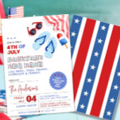 GRILLEN und Pool Party Einladung 4. Juli Hintergru