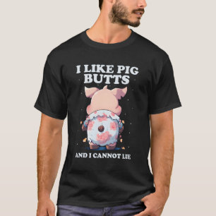 Grillen- und Schweinefleisch-Hintern für Metzger u T-Shirt