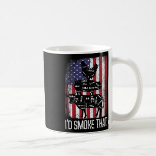 Grillen Usa Flag Ich würde rauchen, dass Rindfleis Kaffeetasse
