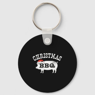 GRILLEN Vintage Weihnachtsmannmütze Schweinefleisc Schlüsselanhänger