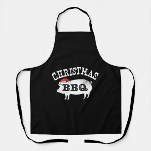 GRILLEN Vintage Weihnachtsmannmütze Schweinefleisc Schürze