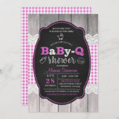 Grillen von Baby Q Baby Shower Einladung (Vorne/Hinten)