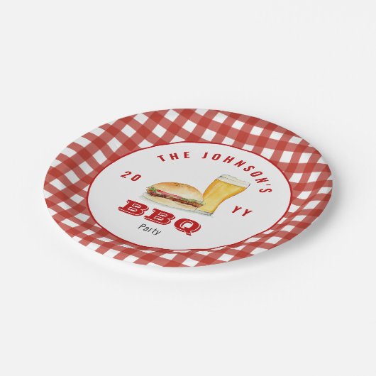 Grillen von Burger & Bierbraun, Familienpikone Pappteller (Schrägansicht)