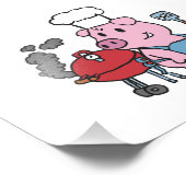 Grillen von Cartoon | Hintergrundfarbe auswählen Fotodruck (Ecke)