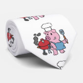 Grillen von Cartoon | Hintergrundfarbe auswählen Krawatte (Gerollt)