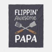 Grillen von GRILLEN Grandpa Drehend Papa Fleecedecke (Vorderseite)