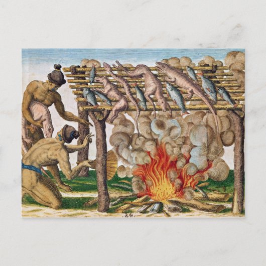 Grillen von Tieren aus "Brevis Narratio" Postkarte (Vorderseite)