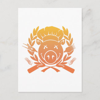 Grillen Wappen - Sonnenuntergang Postkarte
