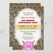 GRILLEN Wedding Jubiläum Pig Roast Party Einladung (Vorne/Hinten)