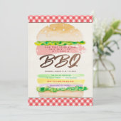 GRILLEN Wedding Reception Einladung (Stehend Vorderseite)