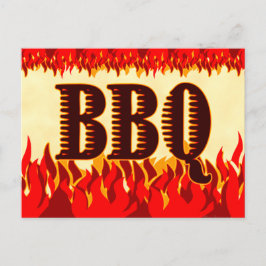 GRILLEN Western Flames Custom Save the Date Postca Ankündigungspostkarte