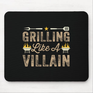 Grillen wie ein Bösewicht Bbq Barbecue Grillen Smo Mousepad