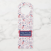 GRILLEN zum amerikanische Unabhängigkeitstag Unabh Flaschenanhänger (Rückseite)