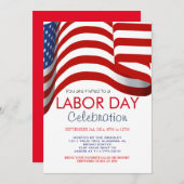 Grillen zum Arbeitstag Party Arbeitnehmer amerikan Einladung (Vorne/Hinten)