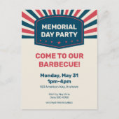 Grillen zum Gedenktag | Einladung auf Postkarte (Vorderseite)
