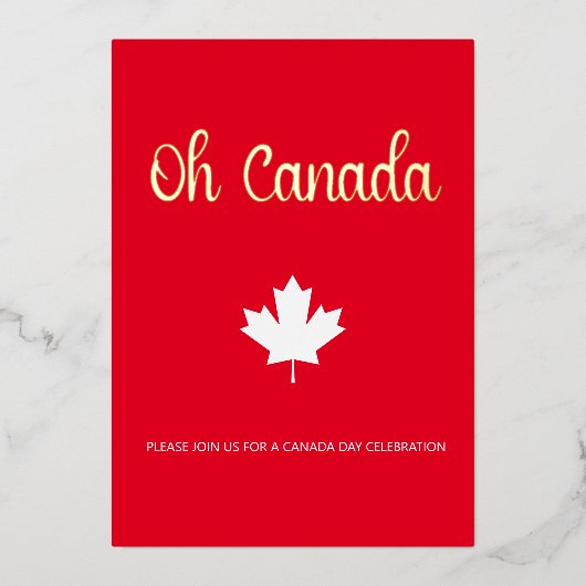 Grillen zum kanadischen Sommerurlaub Party Foto Go Folieneinladung (Vorderseite)