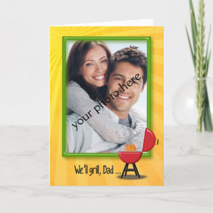 Grillen zum Vater am Geburtstag Karte