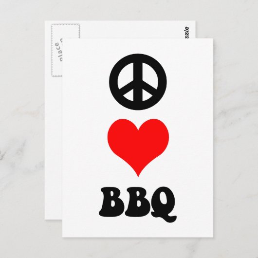 Grillen zur Liebe des Friedens Postkarte (Vorne/Hinten)