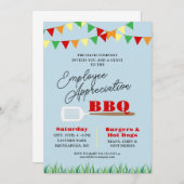Grillen zur Mitarbeiterbewertung Sommer Einladung (Vorne/Hinten)