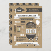 Grillen zur rustikalen Gradation Einladung (Vorne/Hinten)